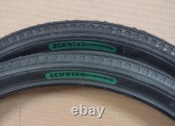 NOS Vintage Schwinn Bike Tire Tires 24 x 1.75 in Pair Black New