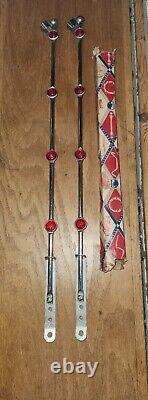 NOS Vintage Wald Parade Bars, RED Jewel Reflectors, Schwinn, Shelby, Roadmaster