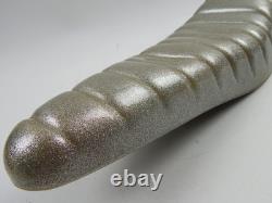 NOS Vtg Troxel SILVER Glitter Banana Seat Muscle Bike Schwinn Murray Eliminator