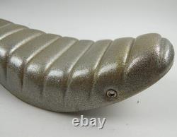 NOS Vtg Troxel SILVER Glitter Banana Seat Muscle Bike Schwinn Murray Eliminator