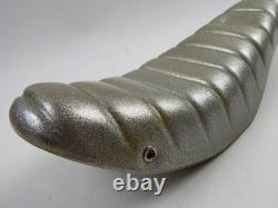 NOS Vtg Troxel SILVER Glitter Banana Seat Muscle Bike Schwinn Murray Eliminator