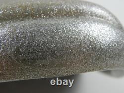 NOS Vtg Troxel SILVER Glitter Banana Seat Muscle Bike Schwinn Murray Eliminator