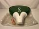 New Vintage Schwinn Messenger Green/ White Bike Seat Monogram