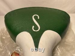 New Vintage Schwinn Messenger Green/ White Bike Seat Monogram