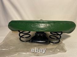 New Vintage Schwinn Messenger Green/ White Bike Seat Monogram