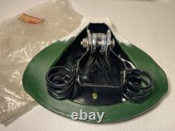 New Vintage Schwinn Messenger Green/ White Bike Seat Monogram
