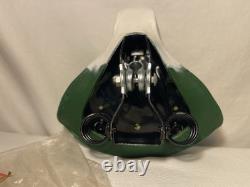 New Vintage Schwinn Messenger Green/ White Bike Seat Monogram