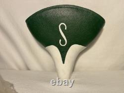 New Vintage Schwinn Messenger Green/ White Bike Seat Monogram
