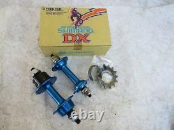 Nos Shimano MX DX Blue Hubs 36 Hole Bmx Race Racing Schwinn Bicycle Vintage