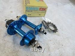 Nos Shimano MX DX Blue Hubs 36 Hole Bmx Race Racing Schwinn Bicycle Vintage