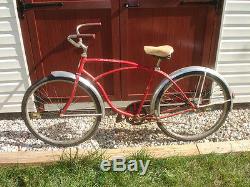 Old Vtg 1969 26 Wheel Red Schwinn Adult Boys Typhoon Bike Bicycle # KE04572