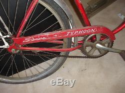 Old Vtg 1969 26 Wheel Red Schwinn Adult Boys Typhoon Bike Bicycle # KE04572