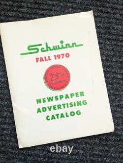 Original Schwinn Bicycle Company Vintage Dealer 1970 Advertising Packet Orig 70