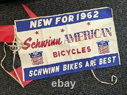 Original Schwinn Bicycle Company Vintage Dealer Showroom 1962 American Banner