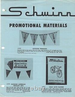 Original Schwinn Bicycle Company Vintage Dealer Showroom 1962 American Banner