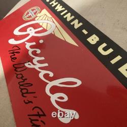 Original Vintage Schwinn Built Bicycles Metal Sign Worlds Finest Chicago Quality