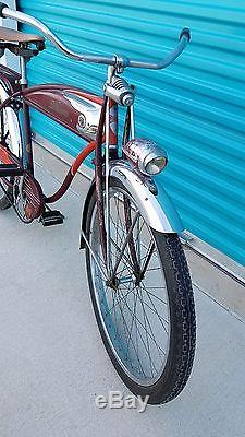 Original Vintage Schwinn Deluxe Panther bicycle 1951 skiptooth