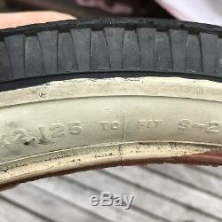 Original White Wall Gripper Slik Schwinn Stingray S2 Vintage USA Tire