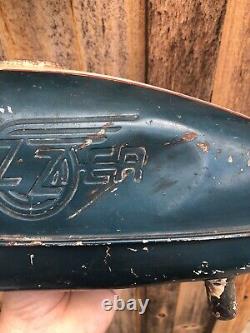 Original Whizzer embossed Gas tank Schwinn bicycle bike Fuel Patina Vintage OEM