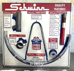 Original vintage Schwinn bicycle CUTAWAY dealer display advertising SIGN