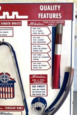 Original vintage Schwinn bicycle CUTAWAY dealer display advertising SIGN