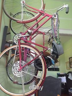 Pair Of His & Hers Vintage Raspberry Suburban Schwinn Bicycles