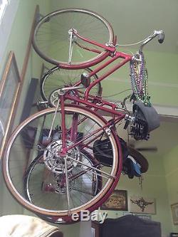 Pair Of His & Hers Vintage Raspberry Suburban Schwinn Bicycles