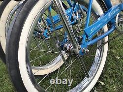 Pair Vintage Sky Blue 1967 Schwinn Stingrays Deluxe/ Slic Chic Bicycles