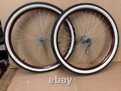 Prewar 26 Vintage Bicycle Double Drop Center Wheels Schwinn Rollfast Monark &
