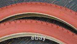 Prewar Clay Red GoodYear Vintage Schwinn Bike 26x2.125 Tires Cruiser Bicycle