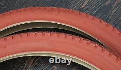 Prewar Clay Red GoodYear Vintage Schwinn Bike 26x2.125 Tires Cruiser Bicycle