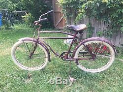 Prewar Schwinn Excelsior Bicycle C Model Balloon Tire 1940 1941 40s Vintage Bike