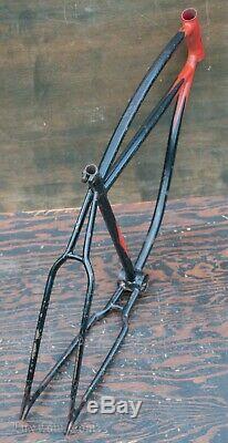 Prewar Schwinn Straight Bar Bicycle FRAME Vintage Klunker Cruiser Bike Autocycle