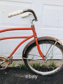 Prewar Shelby Tank Bike Cruiser 24 Jr Boys 1930's Vintage Schwinn Western Flyer