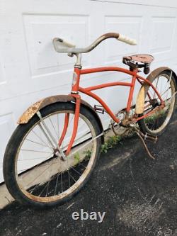 Prewar Shelby Tank Bike Cruiser 24 Jr Boys 1930's Vintage Schwinn Western Flyer