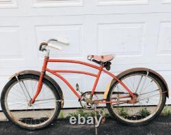 Prewar Shelby Tank Bike Cruiser 24 Jr Boys 1930's Vintage Schwinn Western Flyer