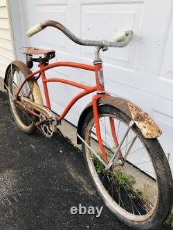 Prewar Shelby Tank Bike Cruiser 24 Jr Boys 1930's Vintage Schwinn Western Flyer
