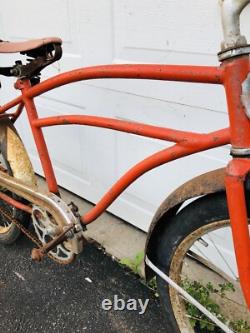 Prewar Shelby Tank Bike Cruiser 24 Jr Boys 1930's Vintage Schwinn Western Flyer