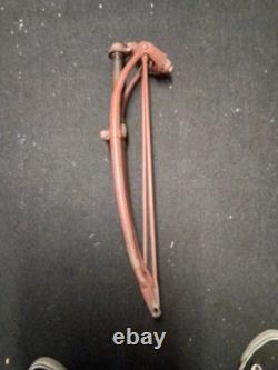 R40,4 SCHWINN, VINTAGE, Prewar, B6, bf Goodrich, AUTOCYCLE, springerfork, parts, 0ld