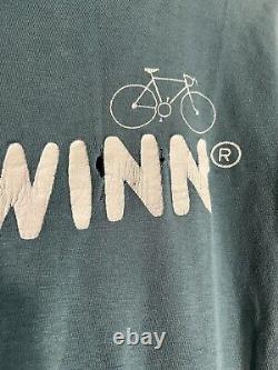 RARE 1970s Champion Blue Bar Schwinn Bicycles Tshirt Faded Green Distressed