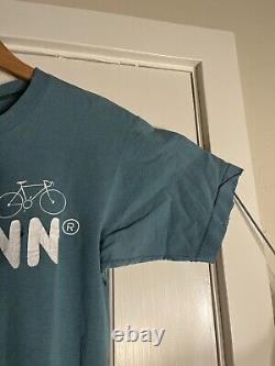 RARE 1970s Champion Blue Bar Schwinn Bicycles Tshirt Faded Green Distressed