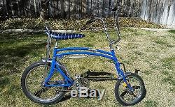 RARE Great Condition Vintage SWINGBIKE with Owners Manual Blue Swing Bike Schwinn
