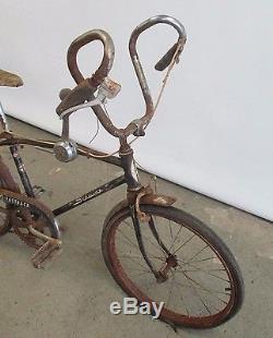 RARE VINTAGE 1960'S SCHWINN RAMS HORN FASTBACK STICK SHIFT BIKE BARN FIND