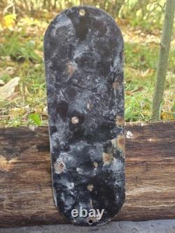 RARE VINTAGE SCHWINN BICYCLE METAL PORCELAIN DOOR PUSH 12x4