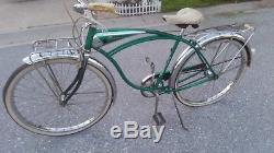 RARE Vintage All American 1960 Schwinn Panther 3 III green Bicycle all original