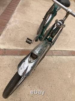 RARE- Vintage Original 1955 Schwinn Girls Green Phantom Bicycle #S75762