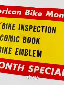 RARE vtg 1958 Schwinn Bike Thrills Advertising Store Display paper banner sign