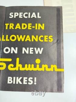 RARE vtg 1958 Schwinn Bike Thrills Advertising Store Display paper banner sign