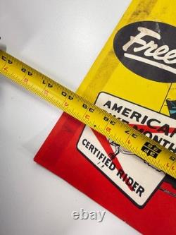 RARE vtg 1958 Schwinn Bike Thrills Advertising Store Display paper banner sign