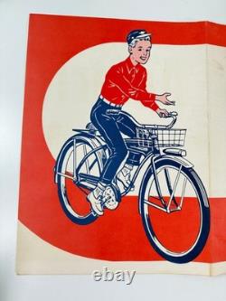 RARE vtg 1960 Schwinn American Bike Month advertising store display banner sign